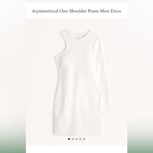 Abercrombie Asymmetrical One-Shoulder Ponte Mini Dress